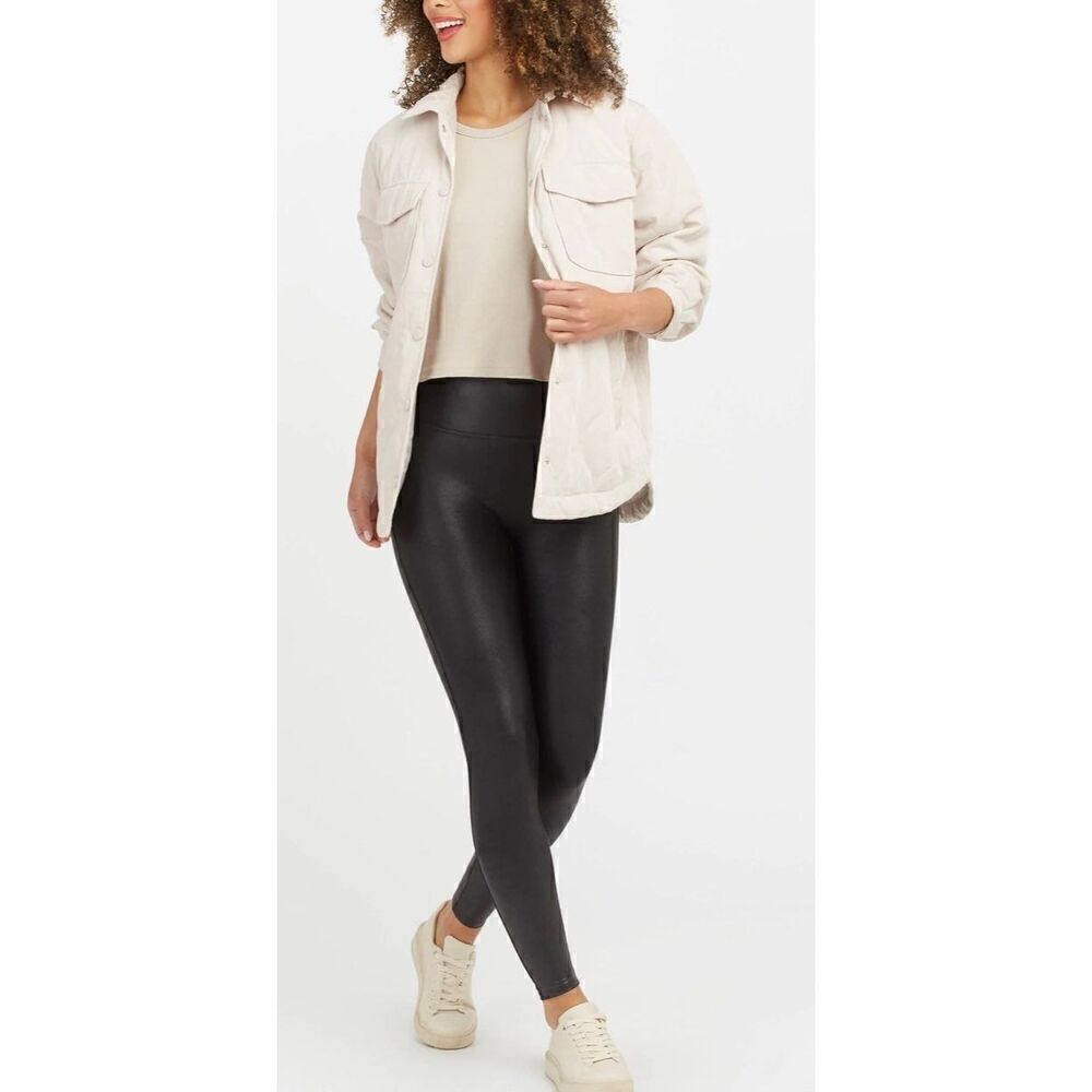Spanx Best seller womens Faux Leather Leggings Size Large